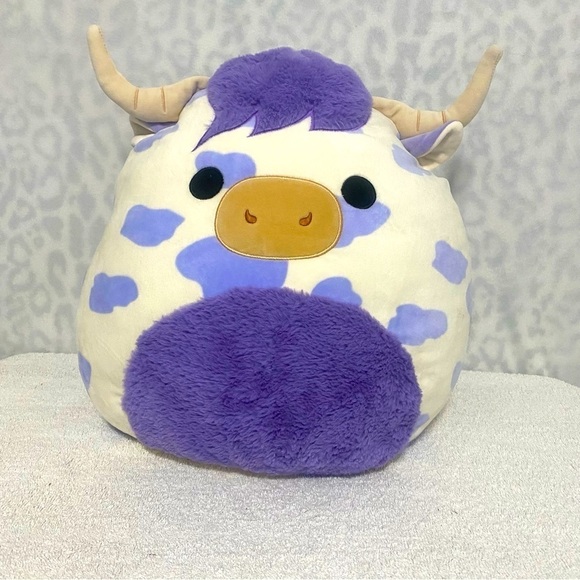 Squishmallow 16" Conway The Purple Spotted Highland Cow Plush Toy - Picture 4 of 8